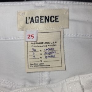 L'AGENCE Classic White Skinny Jeans